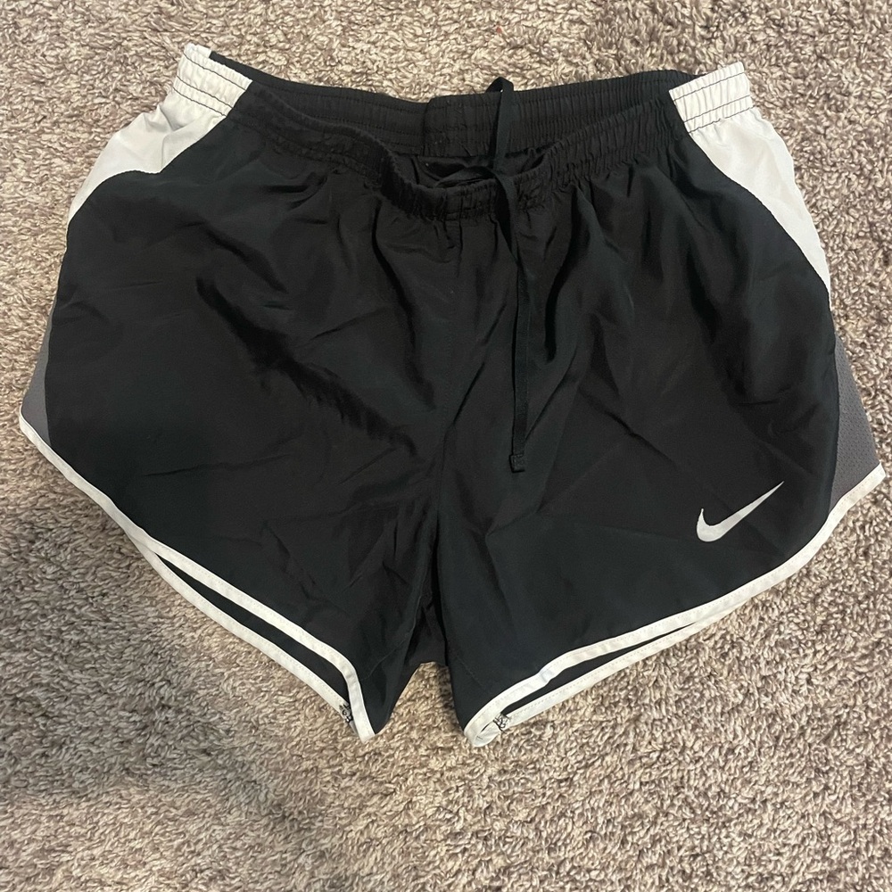 Nike Women's Black and White Shorts